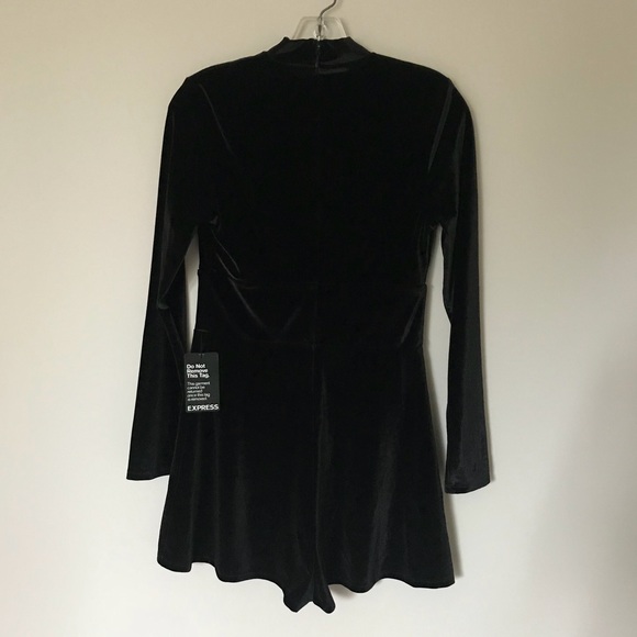 NWT Low Cut Velvet Romper - Picture 3 of 5